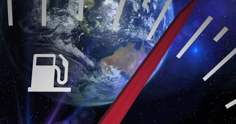 Digital visualization of fuel gauge impacts on global resources