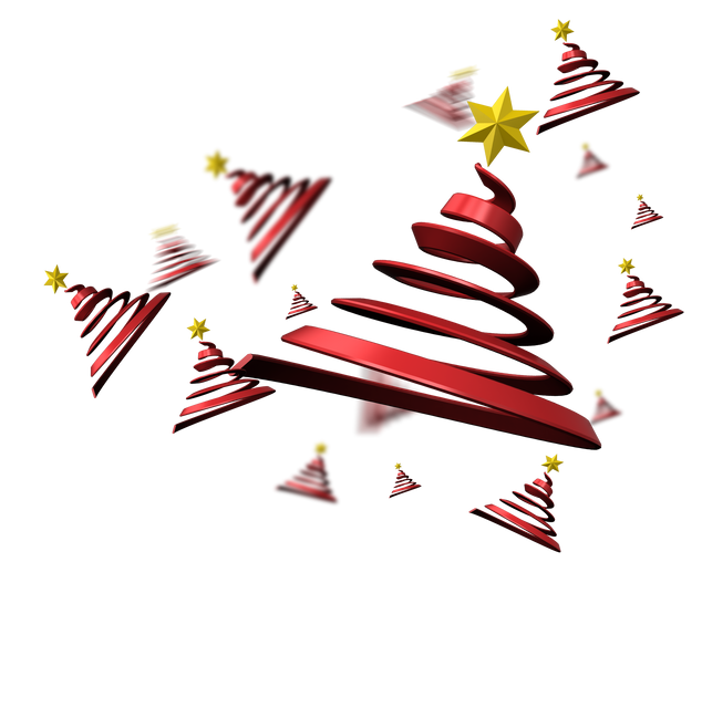 Red Spiral Christmas Trees on Transparent Background for Festive Season - Download Free Stock Videos Pikwizard.com