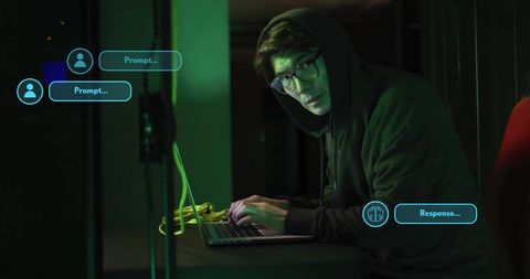 Tech Expert Analyzing AI Process Data in Dark Server Room - Download Free Stock Images Pikwizard.com