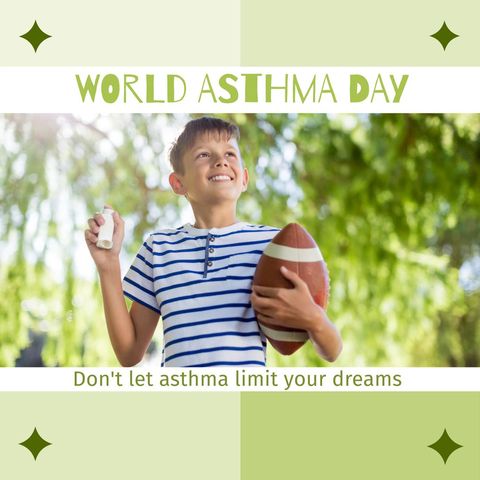 celebrating world asthma day with active lifestyle awareness - Download Free Stock Templates Pikwizard.com