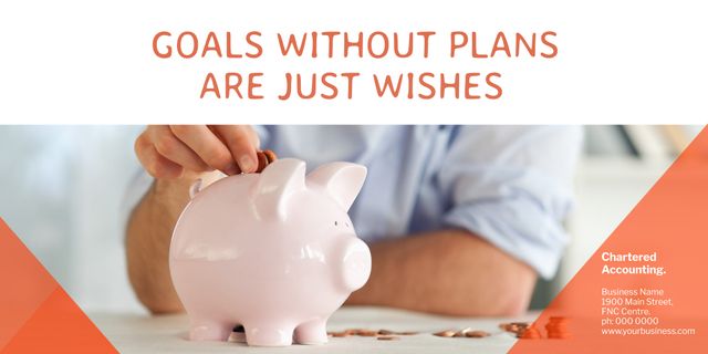 Saving Money with Piggy Bank, Financial Planning Concept - Download Free Stock Templates Pikwizard.com