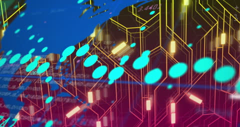 Digital Art Representation of Global Data Exchange