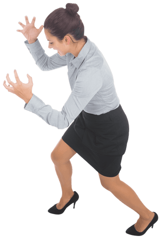 Businesswoman in Anger Transparent Clip Art