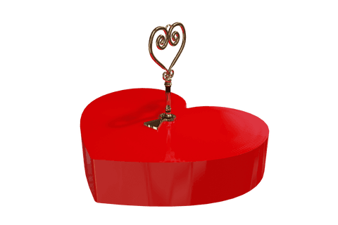 Red Heart with Key Illustration on Transparent Background - Download Free Stock Videos Pikwizard.com