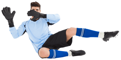 caucasian goalkeeper making save on transparent background - Download Free Stock Videos Pikwizard.com