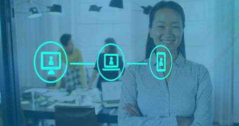 Digital network technology in modern office
