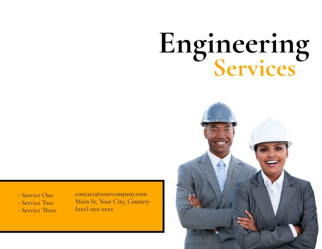 Professional Engineers in Hard Hats Providing Services - Download Free Stock Templates Pikwizard.com