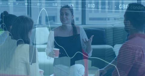 Diverse business team planning global financial strategy