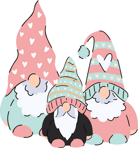 whimsical pastel gnomes with white beards on transparent background - Download Free Stock Videos Pikwizard.com