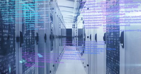 Digital Data Stream in High-Tech Server Room - Download Free Stock Images Pikwizard.com