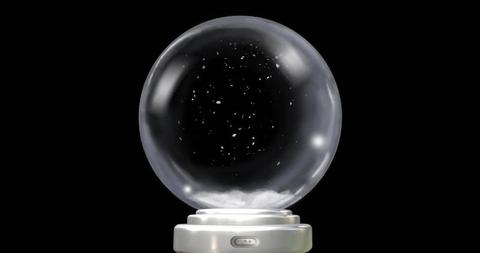 Classic Christmas Snow Globe with Falling Snowflakes - Download Free Stock Images Pikwizard.com