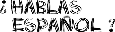 Hablo español text on transparent background vector art