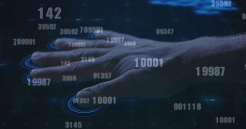 Biometric Hand Scan Security in Digital Interface - Download Free Stock Images Pikwizard.com