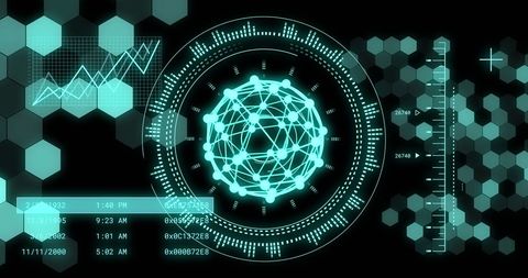 Futuristic Digital Tech Interface Visualizing Data Network - Download Free Stock Images Pikwizard.com
