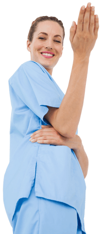 Smiling Female Doctor Posing Cheerfully on Transparent Background - Download Free Stock Videos Pikwizard.com
