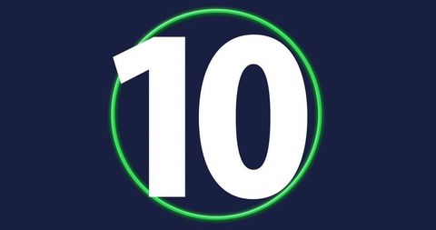 futuristic bold number ten with neon green outline on dark background - Download Free Stock Images Pikwizard.com