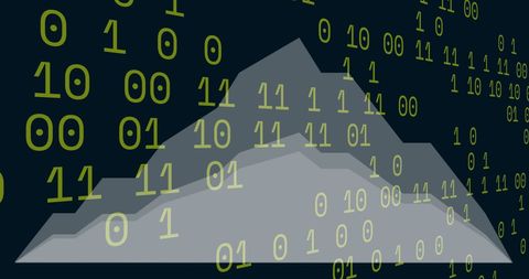 Abstract Digital Data Processing with Binary Code Overlay - Download Free Stock Images Pikwizard.com