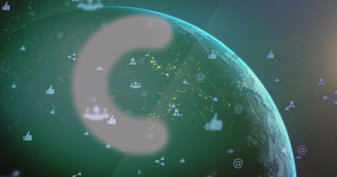 Global network communication on digital planet interface