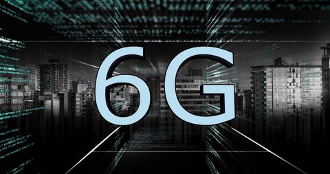 Digital 6G Concept with Data and Cityscape Background - Download Free Stock Images Pikwizard.com