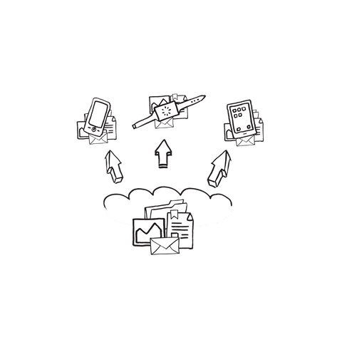 Cloud Computing with Communication Devices on Transparent Background - Download Free Stock Videos Pikwizard.com