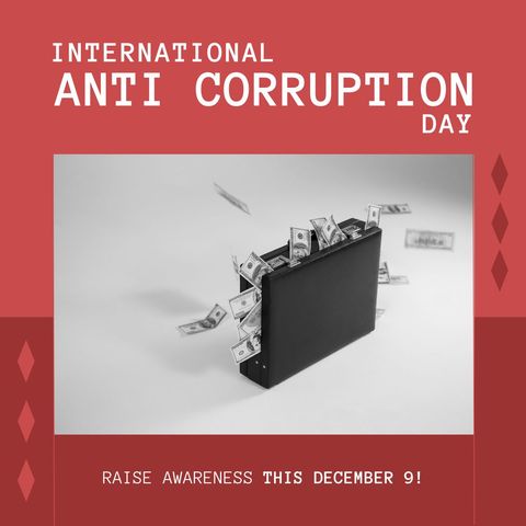international anti-corruption day awareness with money in briefcase - Download Free Stock Templates Pikwizard.com