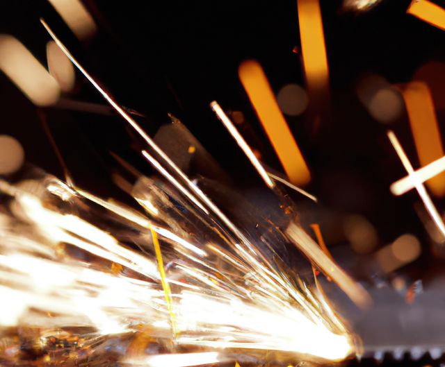 Close-up of Glowing Metal Sparks during Welding - Download Free Stock Images Pikwizard.com