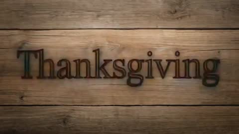 Animating Thanksgiving Serif Typography on Rustic Wood, Neon Outline Tracing and Lifting Motion