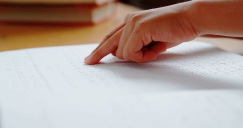 Child Reading Braille Book, Learning with Touch - Download Free Stock Images Pikwizard.com