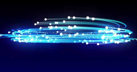 Innovative concept of energy and motion with glowing light trails
