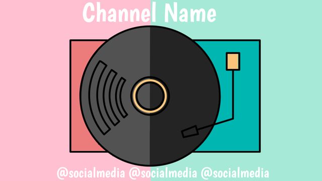 Retro Vinyl Record Social Media Channel Promotion Template - Download Free Stock Templates Pikwizard.com