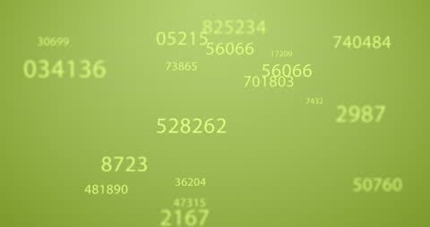 Abstract Animation of Floating Numbers on Green Background