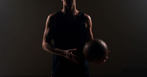 Athlete Focused on Basketball Practice in Gym - Download Free Stock Images Pikwizard.com