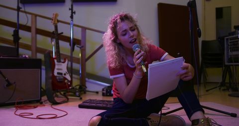 Songwriting Session With Young, Ambitious Musicians in Studio - Download Free Stock Images Pikwizard.com