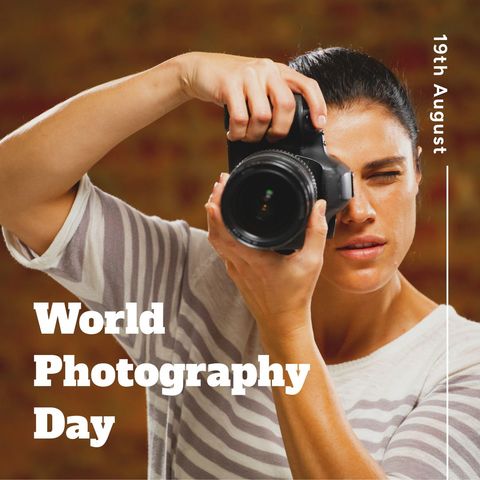 Celebrating World Photography Day with Enthusiastic Professional - Download Free Stock Templates Pikwizard.com