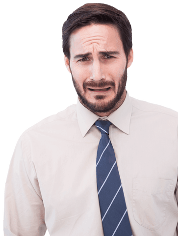 Sad Businessman Transparent Background