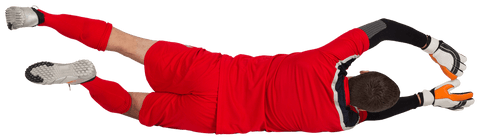 transparent background of goalkeeper diving defensively in mid-air - Download Free Stock Videos Pikwizard.com