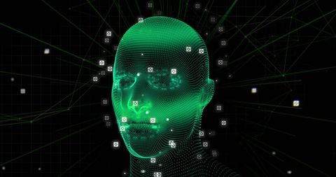 Glowing Digital Human Model with Floating Data Codes - Download Free Stock Images Pikwizard.com