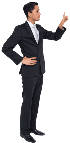 transparent businessman focused pointing gesture - Download Free Stock Videos Pikwizard.com