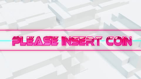 Retro Gaming Please Insert Coin Animation