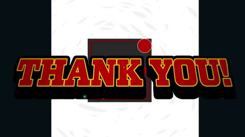 Retro Thank You Animation with Geometric Shapes