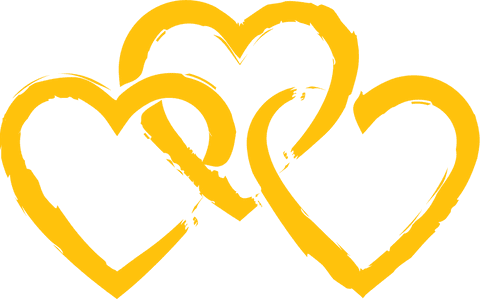 Three Yellow Heart Shapes on Transparent Background Illustration - Download Free Stock Videos Pikwizard.com