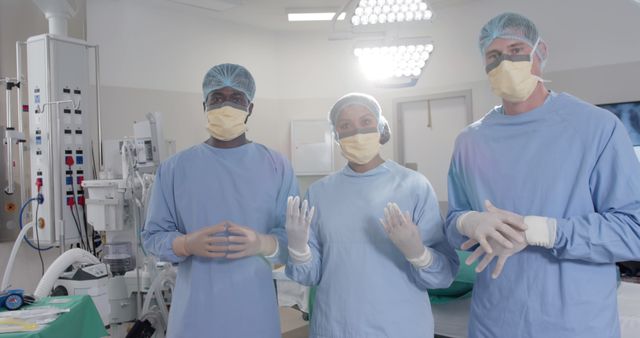 Multicultural Medical Team Wearing Surgical Scrubs in Hospital Operating Room - Download Free Stock Images Pikwizard.com