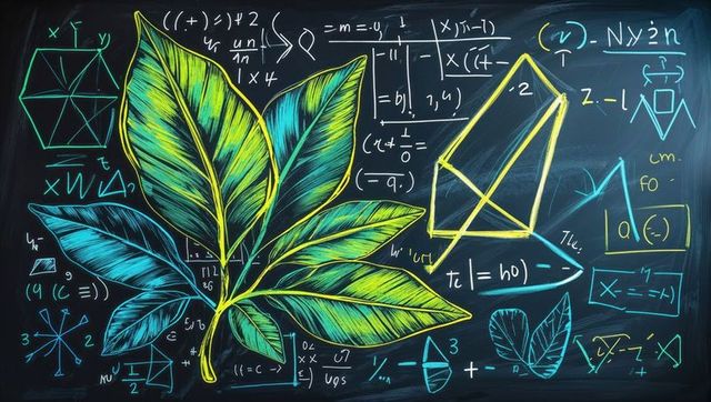 Nature Meets Math: Fusion of Botanical Art and Geometric Formulas