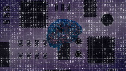 Digital Brain Networking Binary Code Energy Blueprint