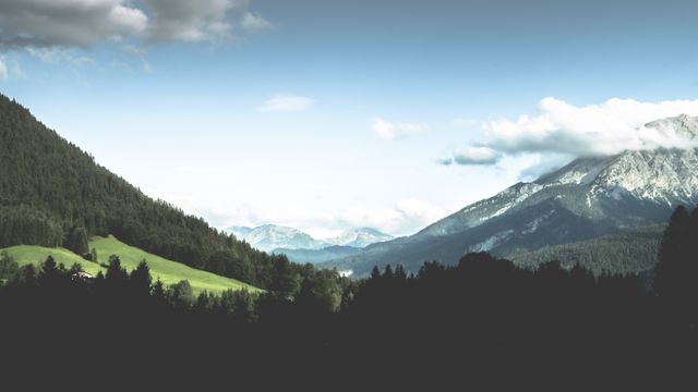 Scenic Mountain Landscape with Lush Hills and Pine Forests - Download Free Stock Photos Pikwizard.com