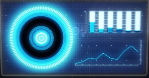 Futuristic Data Interface with Scanning and Analytics Display - Download Free Stock Images Pikwizard.com