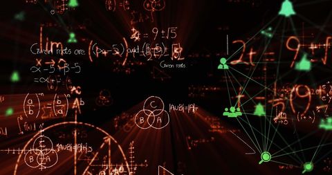 Abstract Digital Space with Complex Mathematical Formulas and Diagrams - Download Free Stock Images Pikwizard.com