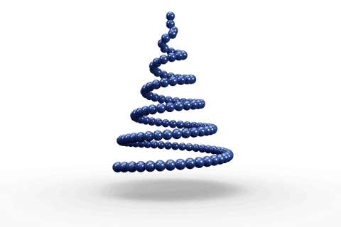 transparent digital blue spiral christmas tree icon - Download Free Stock Videos Pikwizard.com