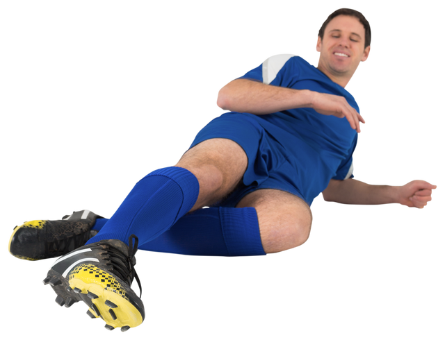 Football Player in Blue Uniform Kicking Isolated on Transparent Background - Download Free Stock Videos Pikwizard.com