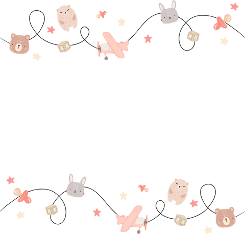 cute transparent border with pastel baby animals and toys - Download Free Stock Videos Pikwizard.com
